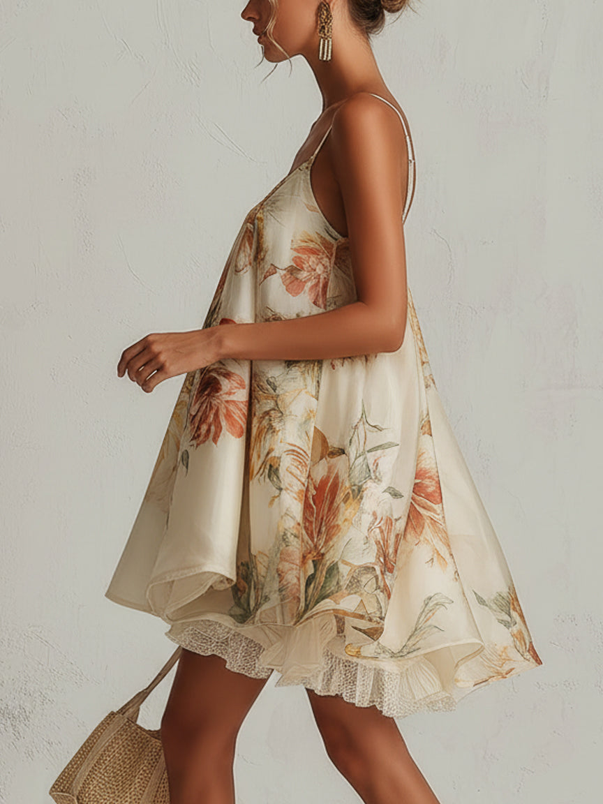 Clementine | Floral mini dress with slim straps
