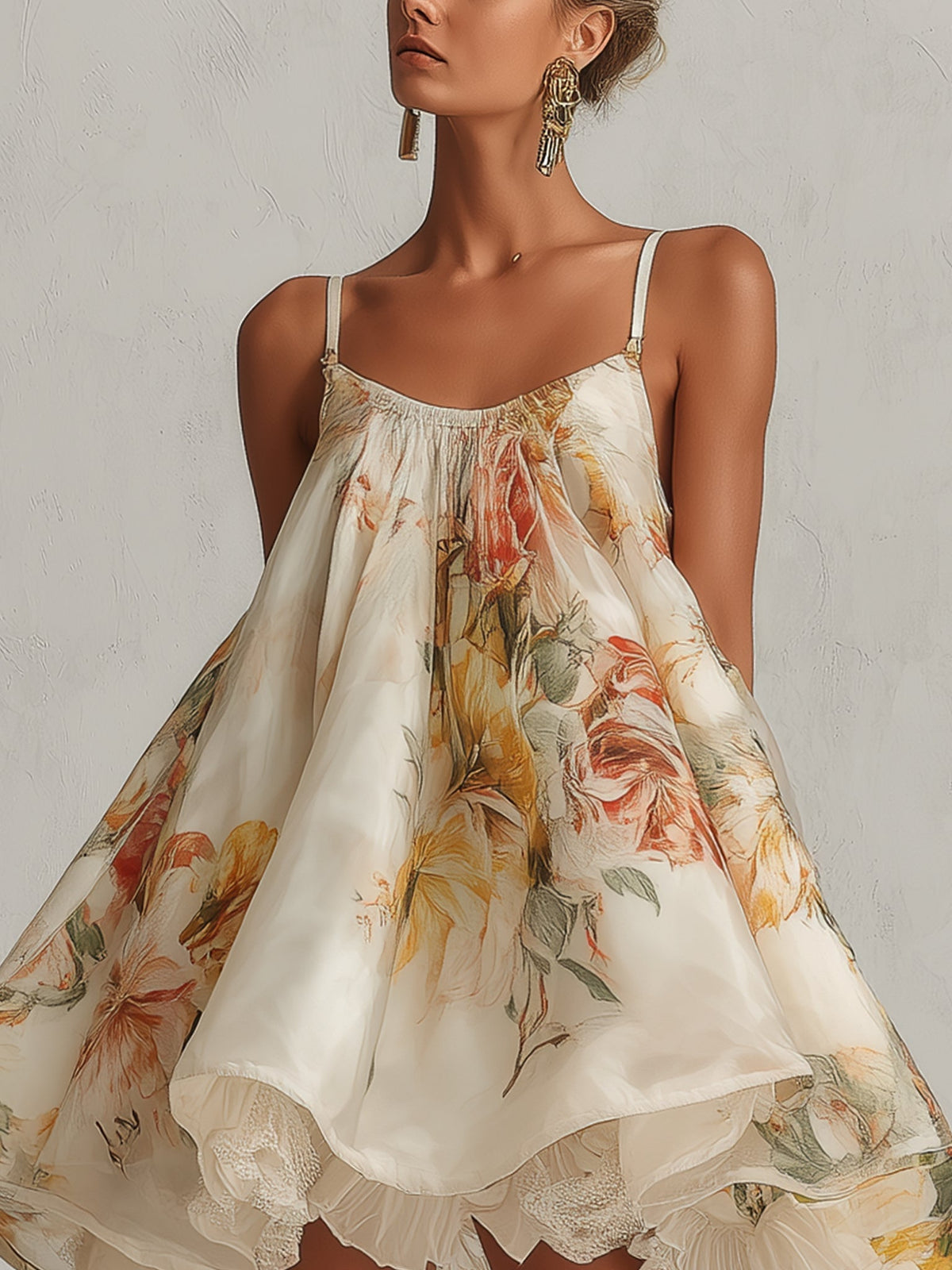 Clementine | Floral mini dress with slim straps