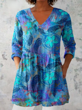 Rosa | Long V-neck blouse