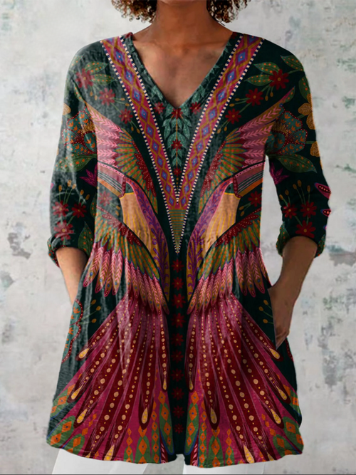 Alba | Longline V-neck blouse
