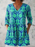 Marina | Long V-neck blouse