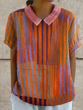 Marlowe | Geometric striped shirt