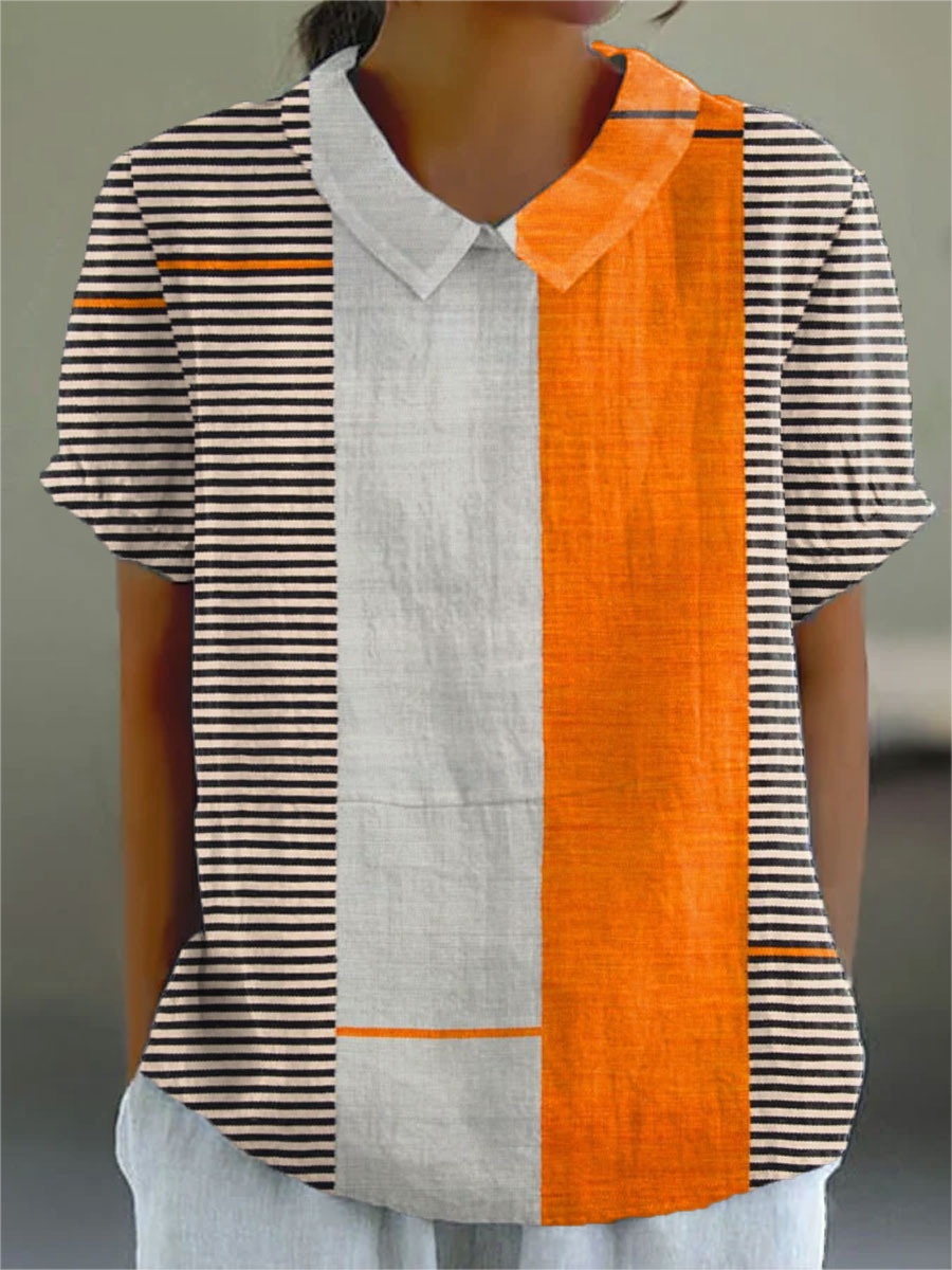 Gwendolen | Colour-block striped shirt