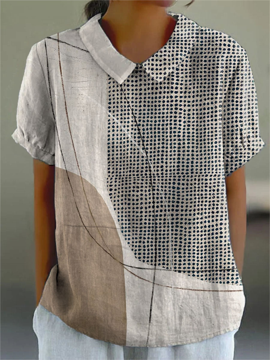 Maeve | Abstract dot-and-line shirt