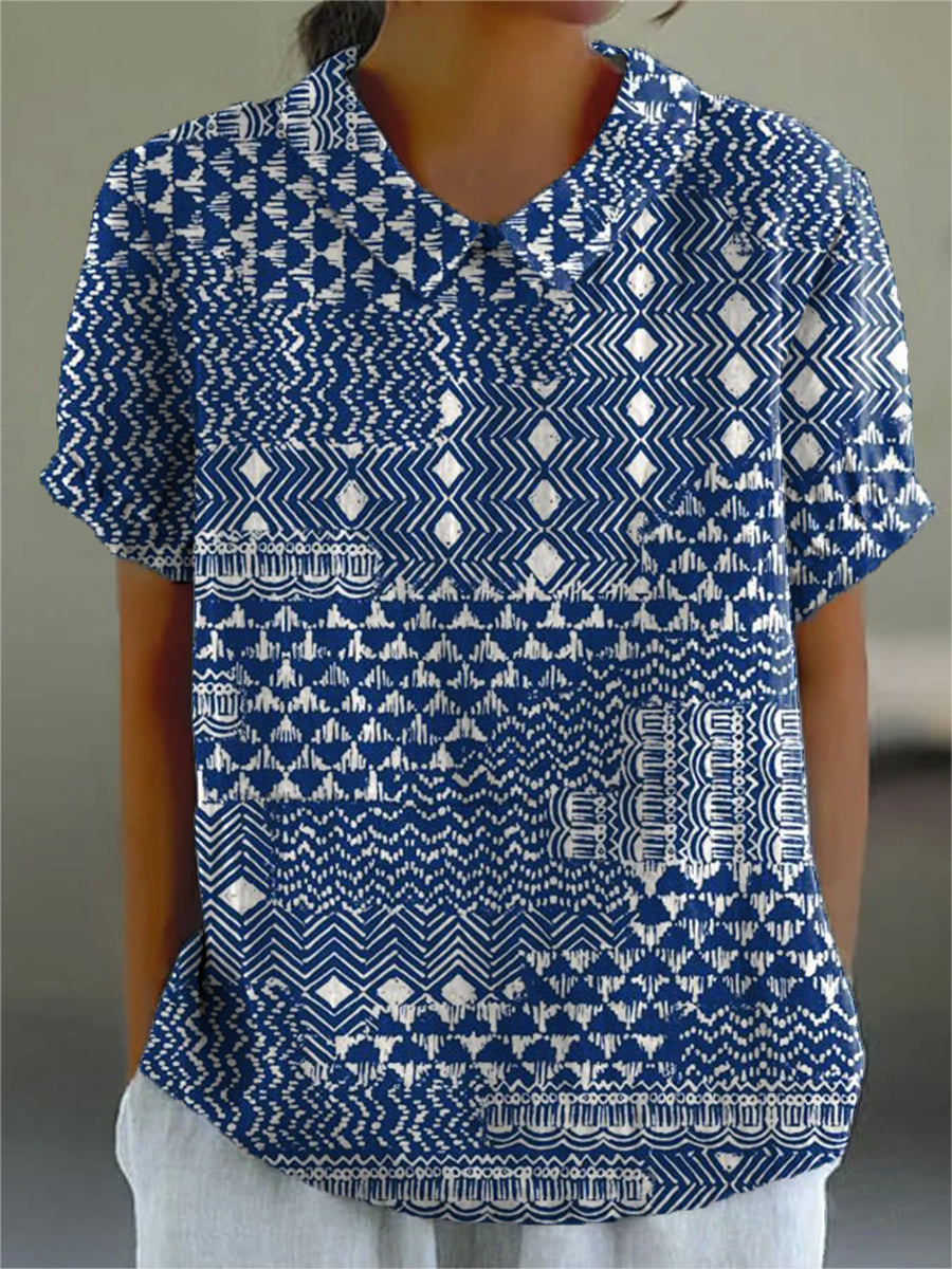 Enid | Bold graphic-print shirt