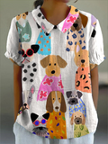Sadie | Playful dog-print shirt