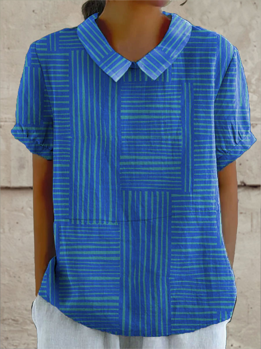 Greta | Geometric-stripe shirt
