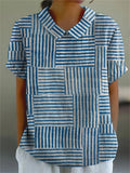 Lydia | Patchwork-stripe shirt